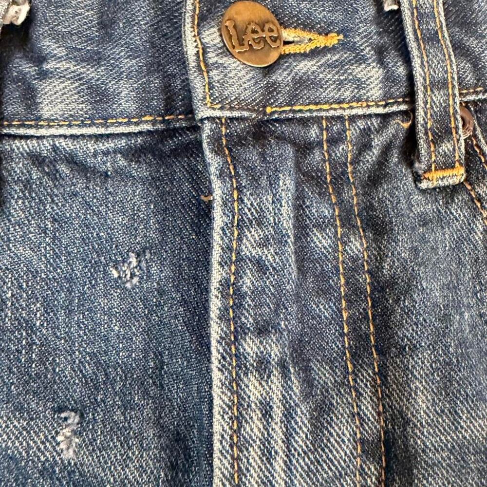 Lee denim mini skirt frayed edges size 8 - Picture 8 of 8